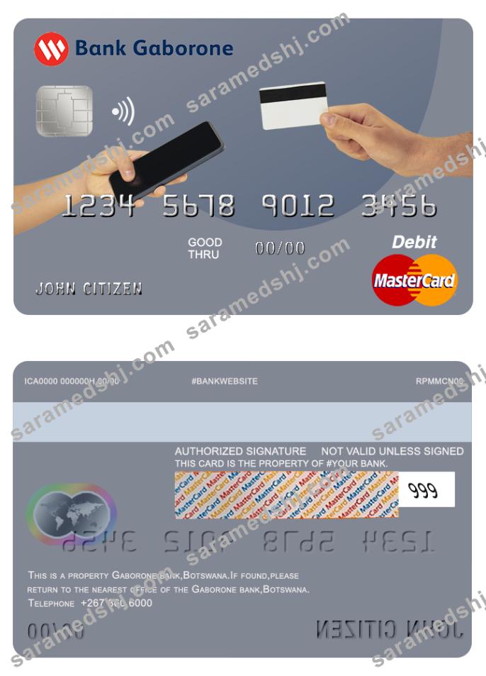 Botswana Bank Gaboronemaster card